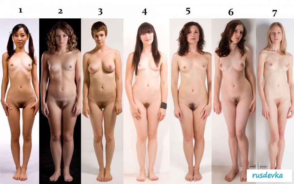 Голая женщина позирует в полный рост